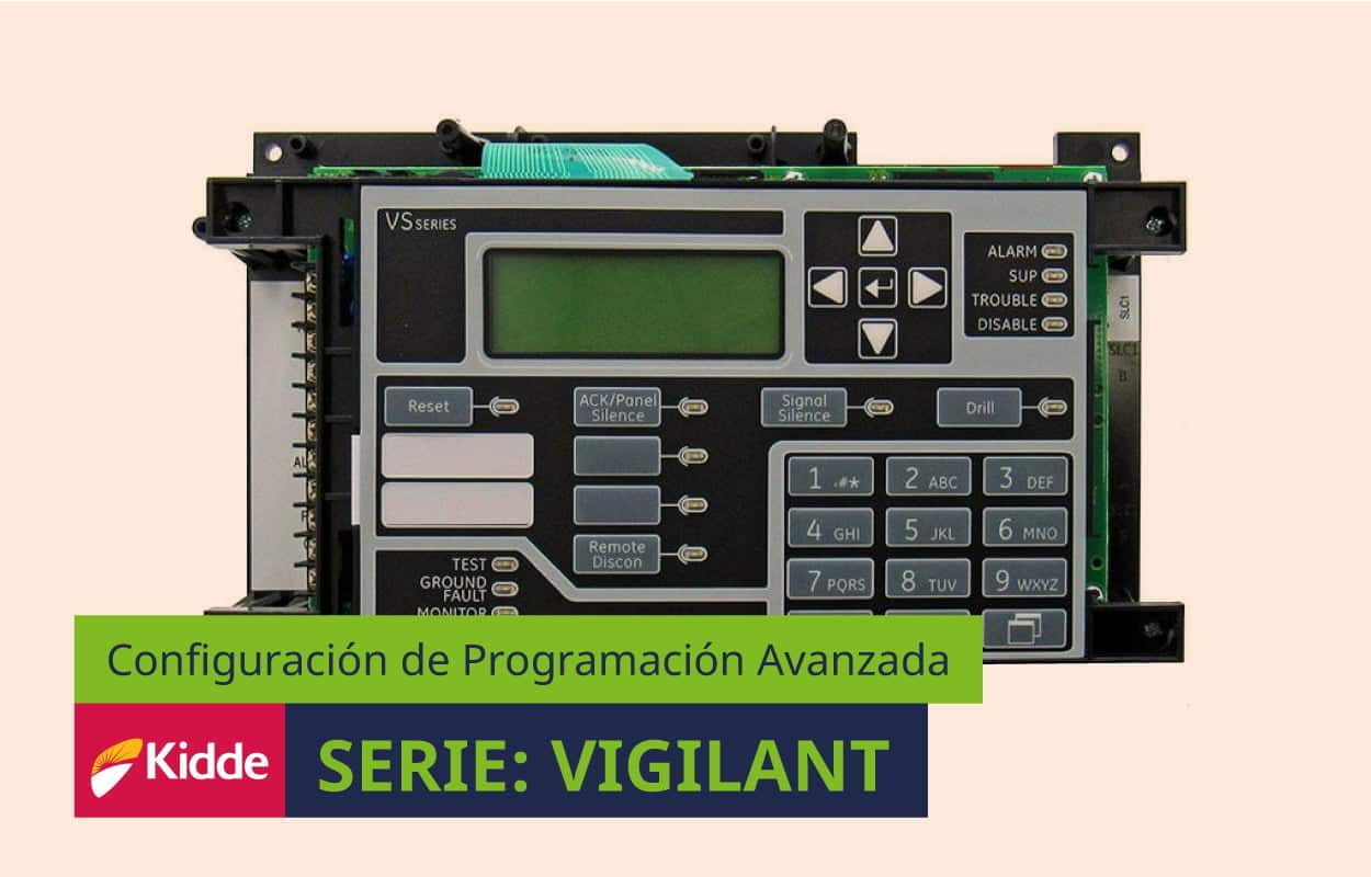¿Cómo configurar la programación avanzada en los paneles Kidde serie