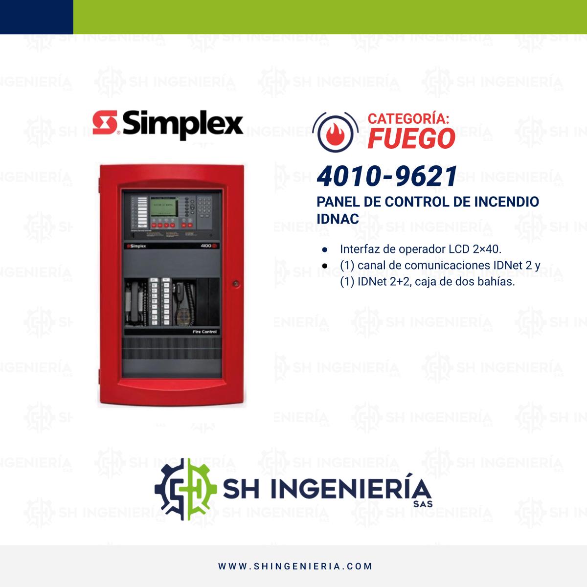 4010-9621 Panel central sistema de alarma contra incendios: IDNAC - Caja de 2 bahías | Simplex - Imagen 4