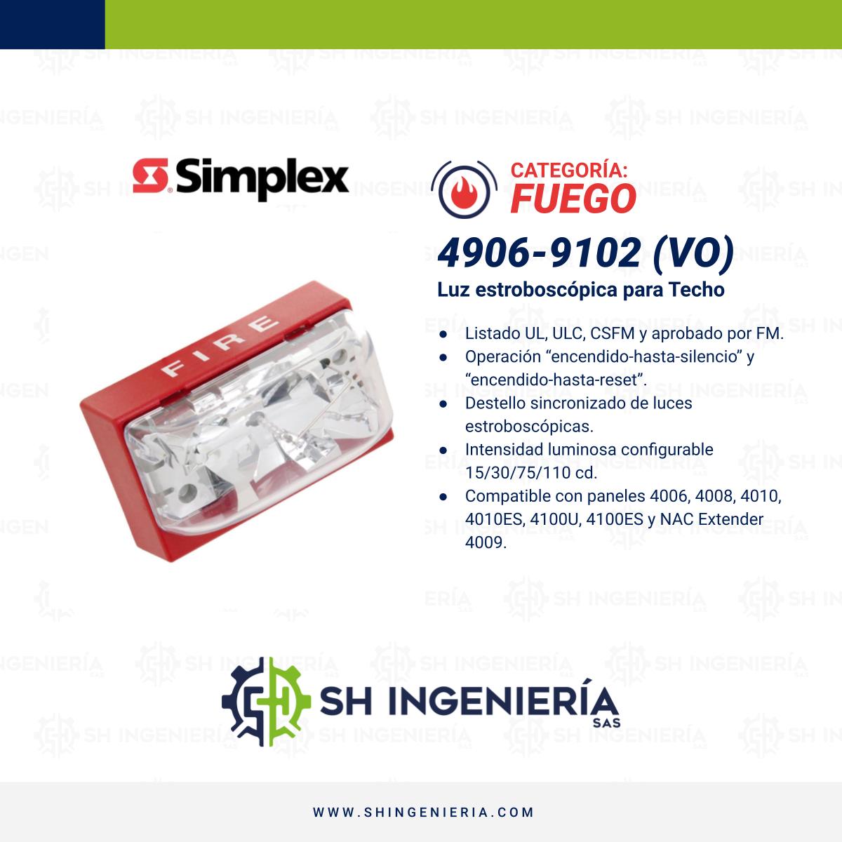 4906-9102 (VO) Luz estroboscópica: No Direccionable para Techo | Simplex - Imagen 2