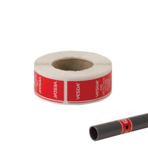 E700-SP-DCL-PIPE Etiqueta para tubería: para Detectores de Humo por Aspiración - Rollo con 35 piezas | Vesda