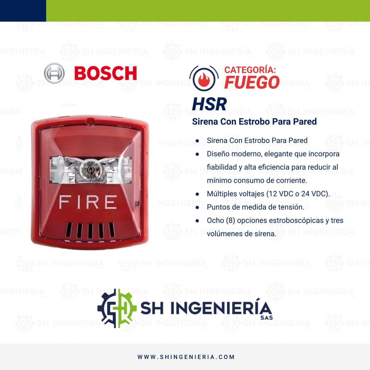 HSR Sirena con estrobo para pared: Convencional | Bosch - Imagen 4
