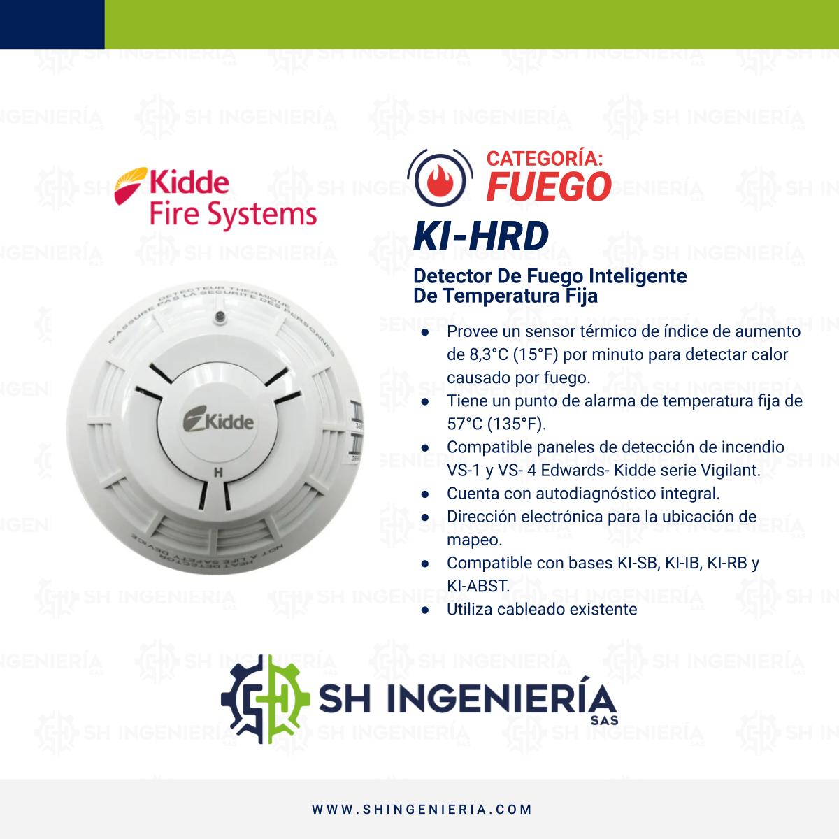 KI-HRD Detector temperatura: Direccionable - Rate of Rise | Edwards Kidde - Imagen 2