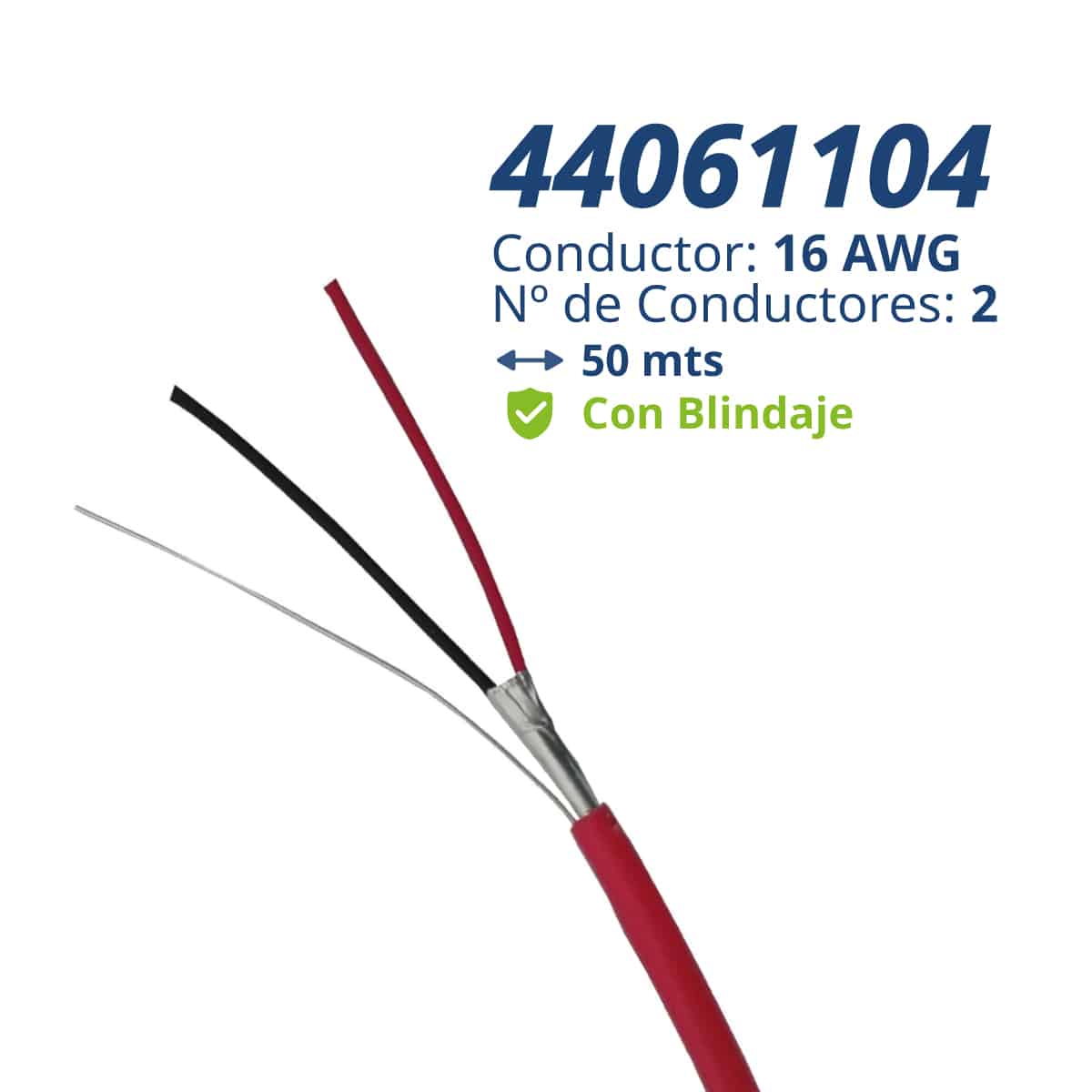 44061104 Cable de incendio: FPLR 2x16 x 50mts - Blindado | Honeywell