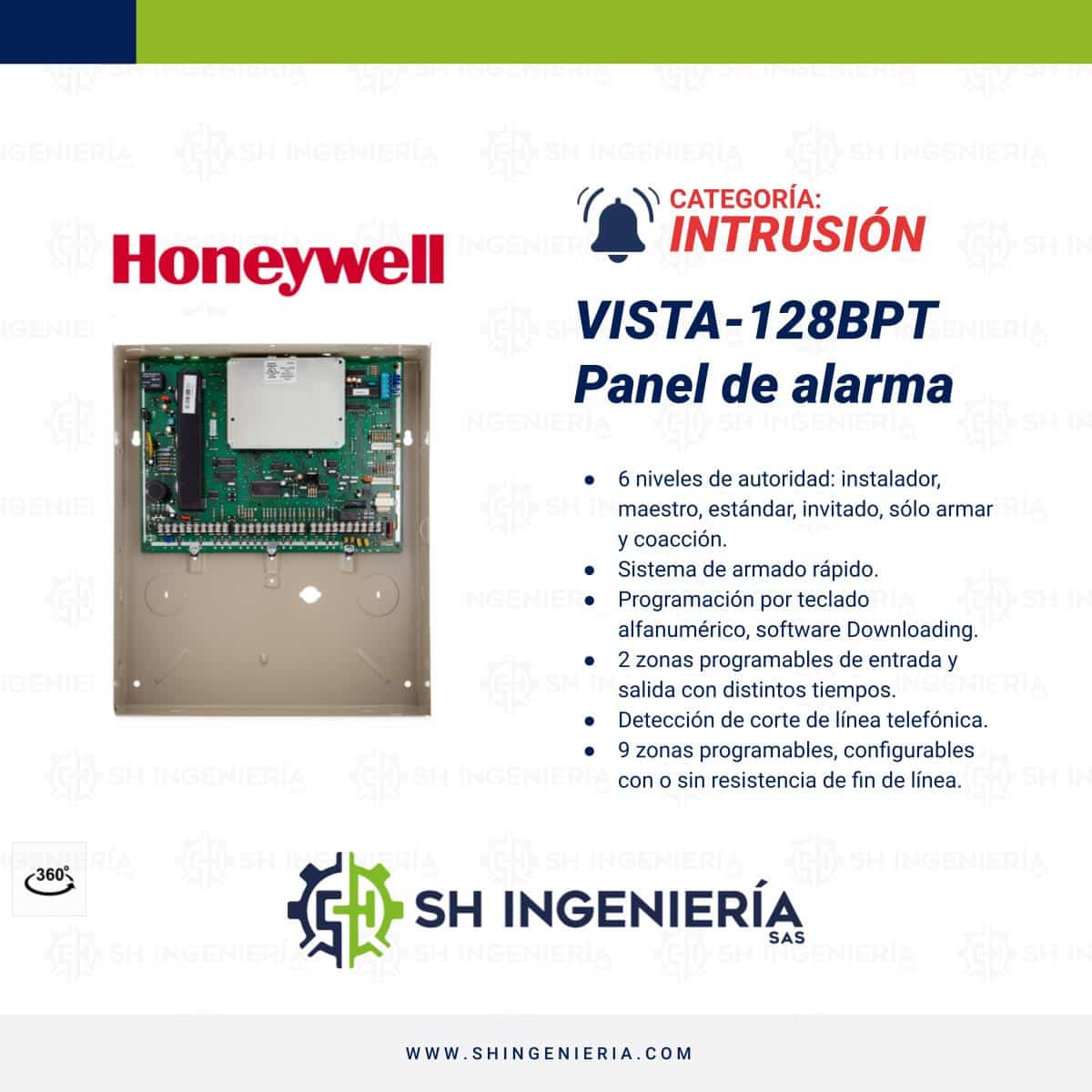 VISTA-128BPT Panel de alarma | Honeywell - Imagen 2